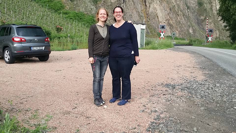 Prisca and me at der Rotenfels (image by Michael Schoen)