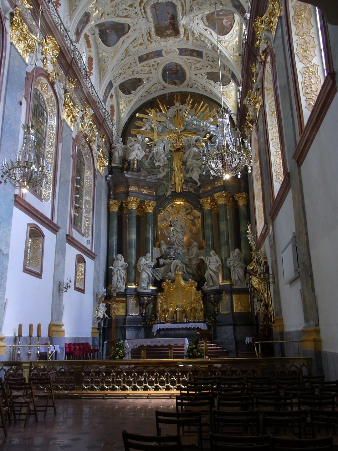 Inside the main basilica
