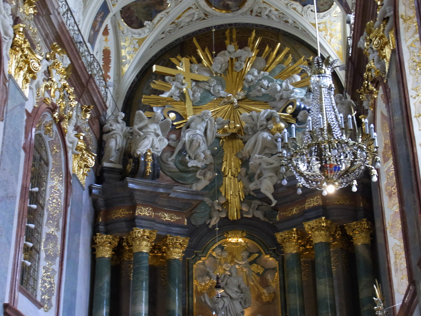 Inside the main basilica