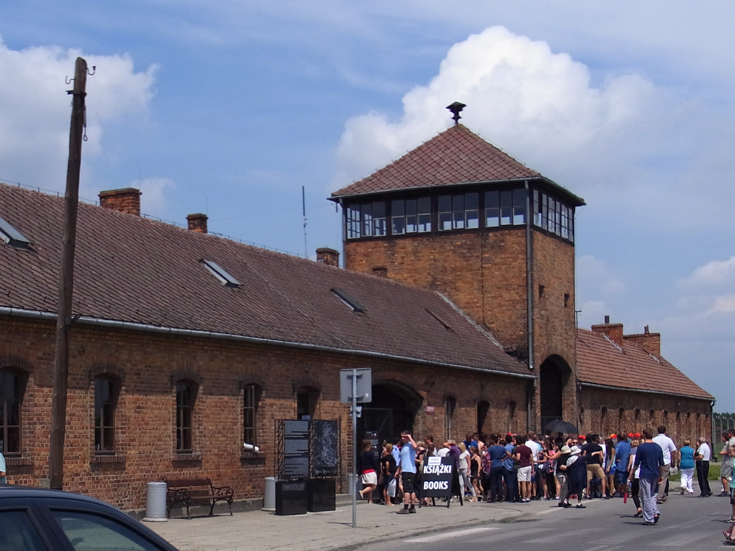 The entrance to Birkenau