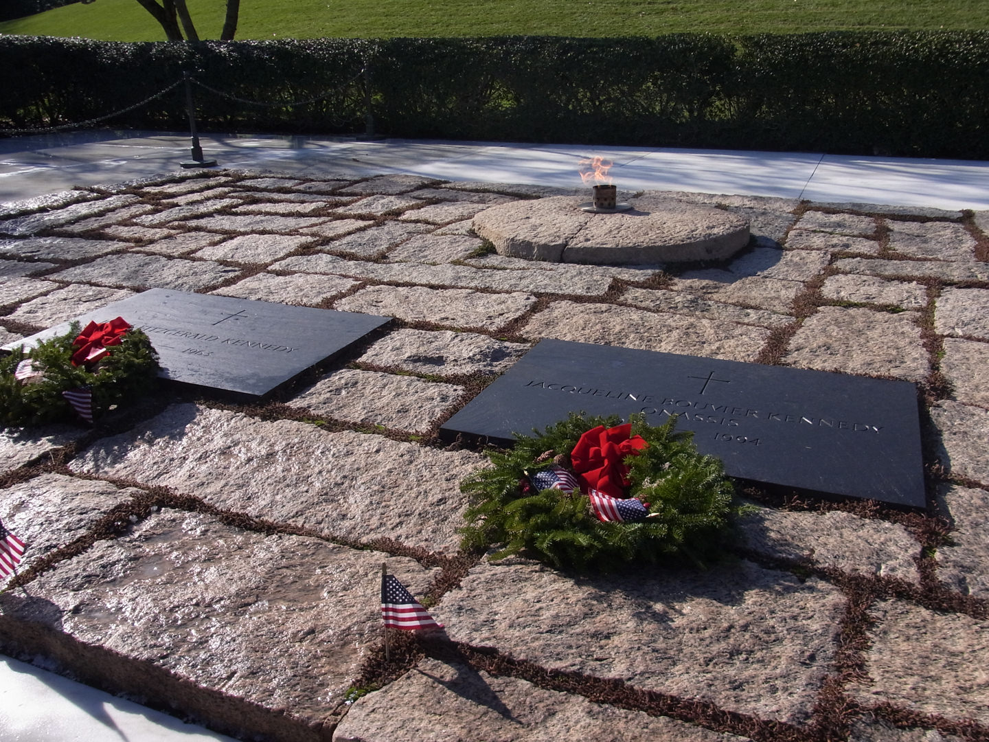 John F Kennedy and Jacqueline Kennedy Onassis' Graves