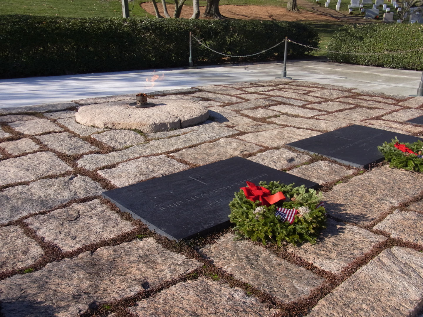 John F Kennedy and Jacqueline Kennedy Onassis' Graves